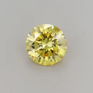 1.67 Carat Round Fancy Vivid Yellow VS2 Lab Diamond