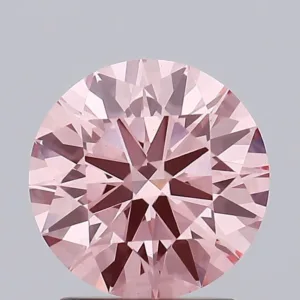 1.7 Carat Round Fancy Intense Pink VVS2 Lab Diamond