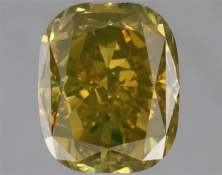 1.72 Carat Cushion Brilliant Fancy Deep Yellow VS1 Natural Diamond 1 1.72 Carat Cushion Brilliant Fancy Deep Yellow VS1 Natural Diamond