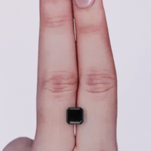 1.74 Carat Asscher Black Natural Diamond