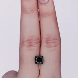 1.75 Carat Cushion Modified Black Natural Diamond