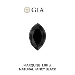 1.88 Carat Marquise Fancy Black VVS2 Natural Diamond