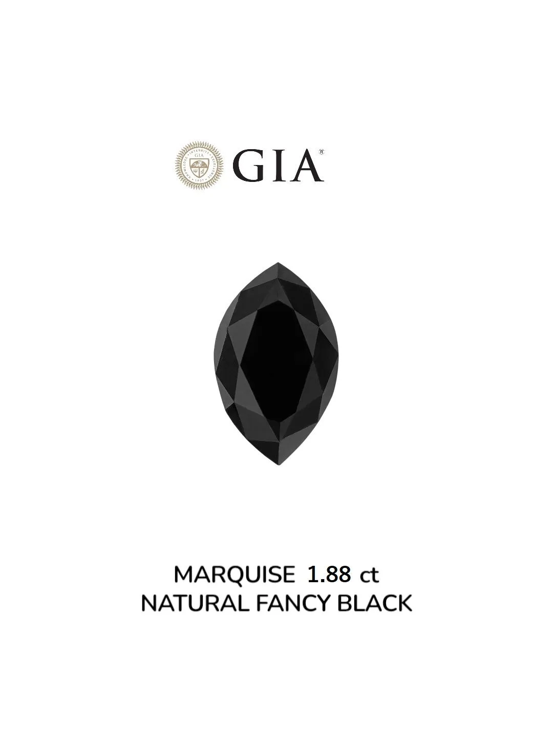1.88 Carat Marquise Fancy Black VVS2 Natural Diamond 1 1.88 Carat Marquise Fancy Black VVS2 Natural Diamond