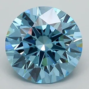 2 Carat Round Fancy Vivid Blue VS1 Lab Diamond