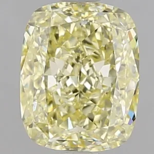 2.01 Carat Cushion Brilliant Fancy Yellow VS2 Natural Diamond