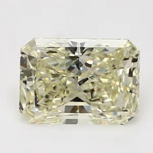 2.01 Carat Radiant Fancy Light Yellow SI1 Natural Diamond