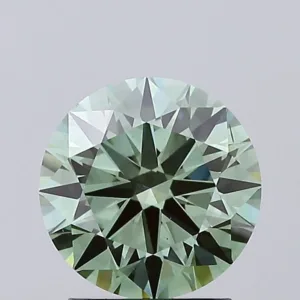 2.01 Carat Round Fancy Vivid Green SI1 Lab Diamond