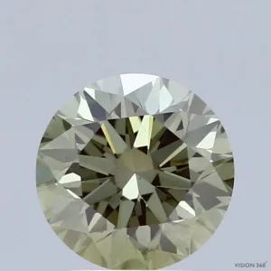2.01 Carat Round Fancy Vivid Green VS2 Lab Diamond