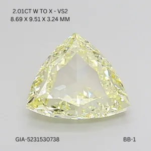 2.01 Carat Triangular VS2 Natural Diamond