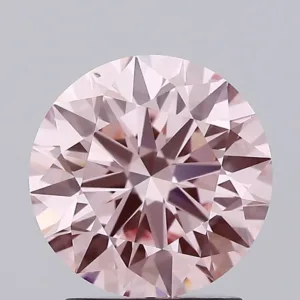 2.03 Carat Round Fancy Intense Pink VS2 Lab Diamond