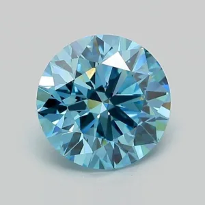 2.03 Carat Round Fancy Vivid Blue VVS2 Lab Diamond