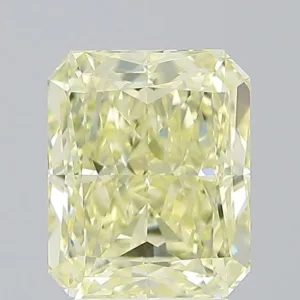 2.04 Carat Radiant Fancy Light Yellow VS1 Natural Diamond