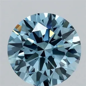 2.04 Carat Round Fancy Vivid Blue VS2 Lab Diamond