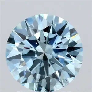 2.04 Carat Round Fancy Vivid Blue VS2 Lab Diamond