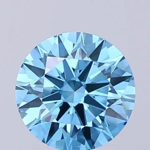 2.04 Carat Round Fancy Vivid Blue VVS2 Lab Diamond