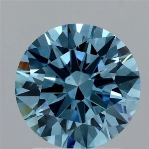 2.07 Carat Round Fancy Vivid Blue VS2 Lab Diamond