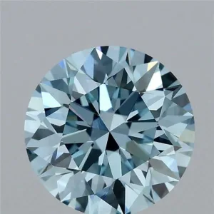 2.08 Carat Round Fancy Vivid Blue VVS2 Lab Diamond