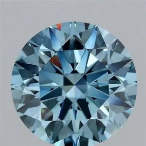 2.09 Carat Round Fancy Vivid Blue VVS2 Lab Diamond
