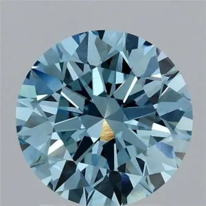 2.09 Carat Round Fancy Vivid Blue VVS2 Lab Diamond
