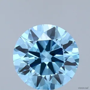 2.1 Carat Round Fancy Vivid Blue VS1 Lab Diamond