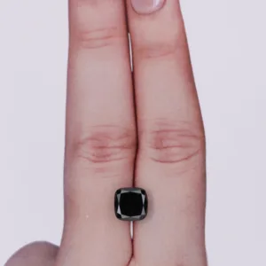 2.12 Carat Cushion Modified Black Natural Diamond
