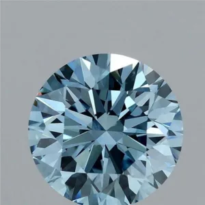 2.43 Carat Round Fancy Vivid Blue VVS2 Lab Diamond