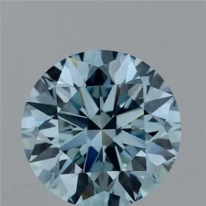 2.48 Carat Round Fancy Vivid Blue VVS2 Lab Diamond