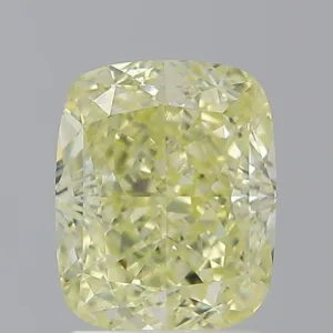 2.51 Carat Cushion Modified Fancy Light Yellow VS2 Natural Diamond