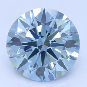 2.51 Carat Round Fancy Vivid Blue VS1 Lab Diamond