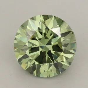 2.55 Carat Round Fancy Vivid Green VVS2 Lab Diamond