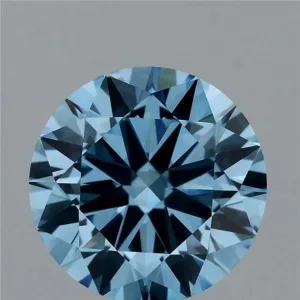2.59 Carat Round Fancy Vivid Blue VS1 Lab Diamond
