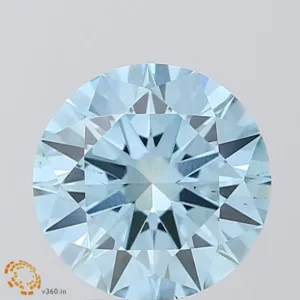2.63 Carat Round Fancy Intense Blue VS2 Lab Diamond