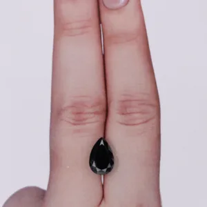 2.66 Carat Pear Black Natural Diamond