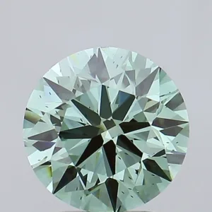 2.7 Carat Round Fancy Vivid Green SI1 Lab Diamond