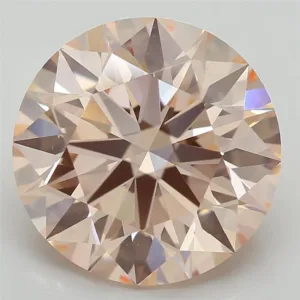 2.87 Carat Round Fancy Intense Pink VVS2 Lab Diamond