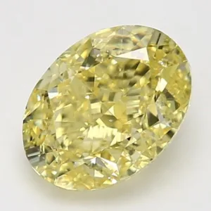 3 Carat Oval Fancy Intense Yellow VS2 Natural Diamond