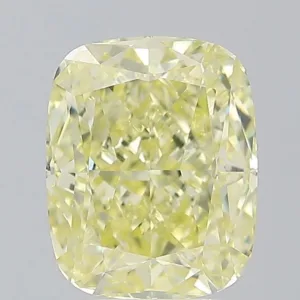 3.01 Carat Cushion Modified Fancy Yellow VS1 Natural Diamond