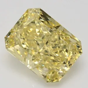 3.01 Carat Radiant Fancy Intense Yellow VS2 Natural Diamond