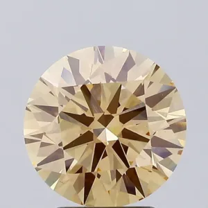 3.01 Carat Round Fancy Intense Yellow VS1 Lab Diamond