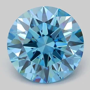 3.02 Carat Round Fancy Vivid Blue VVS2 Lab Diamond
