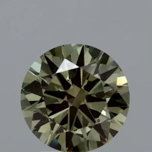 3.02 Carat Round Fancy Vivid Green VS1 Lab Diamond
