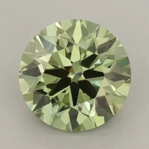 3.04 Carat Round Fancy Vivid Green VS2 Lab Diamond