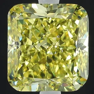 3.05 Carat Radiant Fancy Vivid Yellow SI2 Natural Diamond