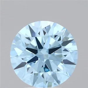 3.06 Carat Round Fancy Vivid Blue VVS2 Lab Diamond