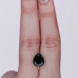 3.07 Carat Pear Black Natural Diamond