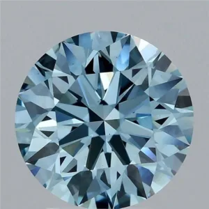 3.07 Carat Round Fancy Vivid Blue VS1 Lab Diamond