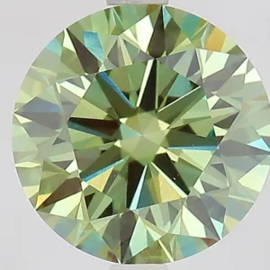 3.07 Carat Round Fancy Vivid Green VVS2 Lab Diamond