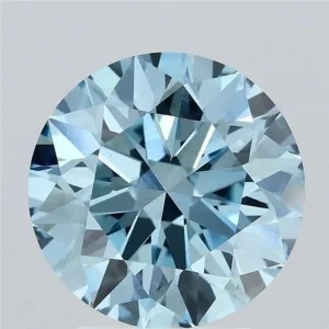 3.11 Carat Round Fancy Vivid Blue VS2 Lab Diamond