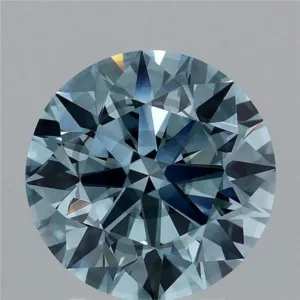3.19 Carat Round Fancy Vivid Blue SI1 Lab Diamond