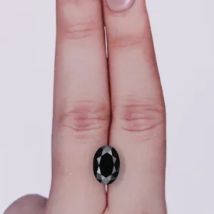 3.21 Carat Oval Black Natural Diamond